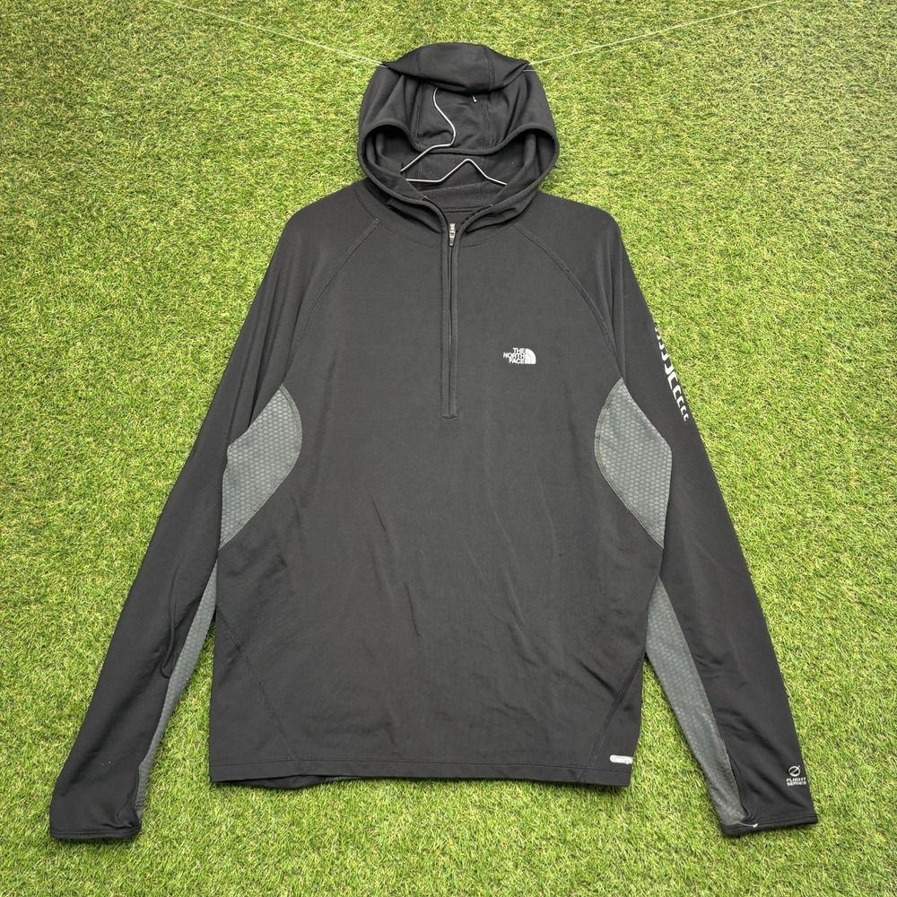 The North Face Sweater Mens XL Black Flight Series Quarter Zip Running Pullover